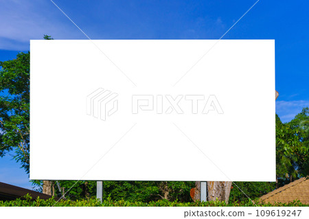 blank billboard ready for new advertisement at green park zone 109619247