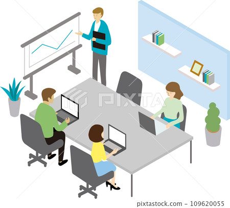Office meeting/people illustration 109620055