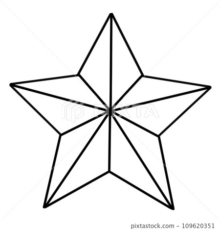 Origami star lines 109620351