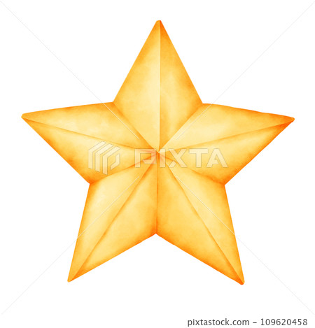 Origami star watercolor  109620458