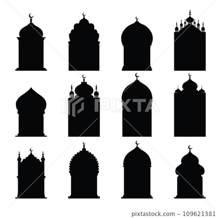 Islamic door and window arch shape 109621381