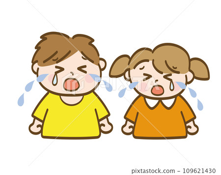 男孩女孩哭得很厲害_早期小學生_幼兒 109621430