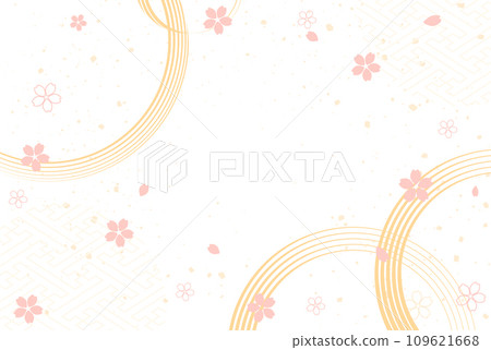 Background design with Japanese patterns 109621668