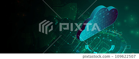 Cloud computing concept.Abstract connection technology background. Hand drawn vector. 109622507