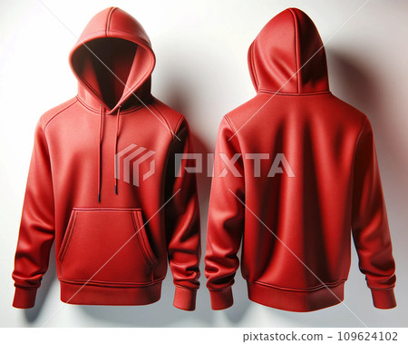 Red hoodie online mockup