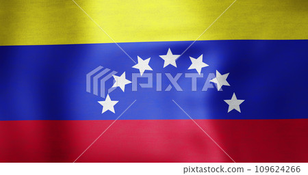Image of waving flag of venezuela 109624266