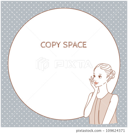 Stylish upper body of a woman with her hair tied up softly 109624371