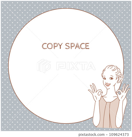 Stylish upper body of a woman with her hair tied up softly 109624373