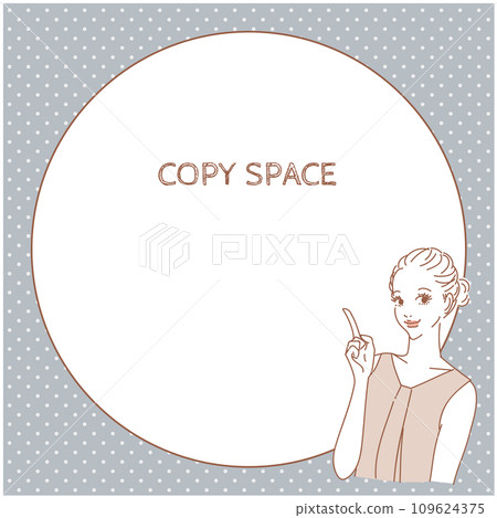 Stylish upper body of a woman with her hair tied up softly 109624375