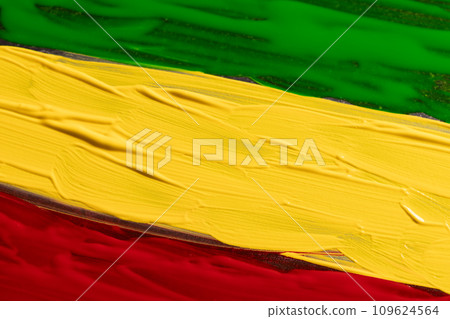 Green, yellow and red paints with copy space background Green, yellow and red paints with copy space background 109624564