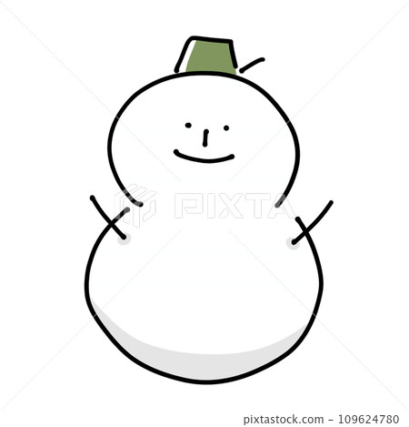 Loose and simple snowman, single item, solid painting Loose and simple snowman, single item, solid painting 109624780