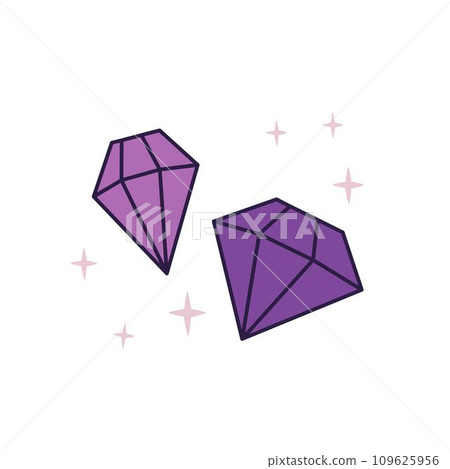 Gemstones simple clip art 109625956