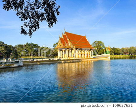 Wat Sa Prasan Suk or Wat Ban Na Muang boat temple in Ubon, Thailand Wat Sa Prasan Suk or Wat Ban Na Muang boat temple in Ubon, Thailand 109627621