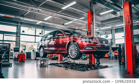 AI-generated content. Car service repairing place 109628938
