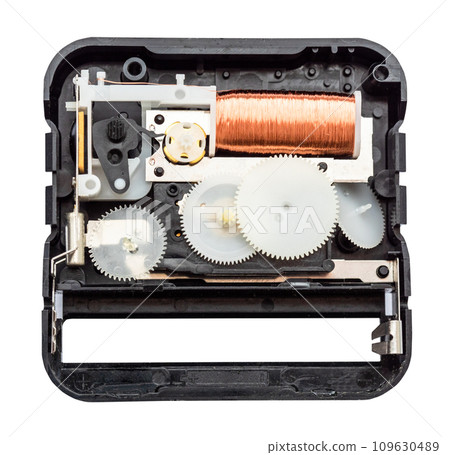 open quartz movement from wall clock cut out open quartz movement from wall clock cut out 109630489