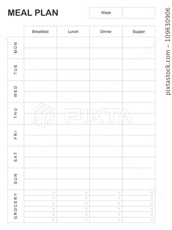 meal plan meal plan 109630906