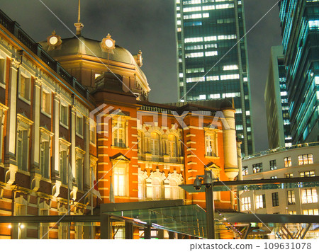 東京站丸之內夜景 109631078