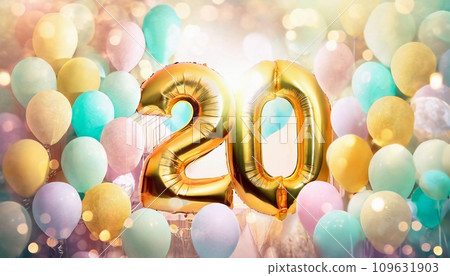 週年紀念氣球裝飾20 週年紀念氣球裝飾20 109631903