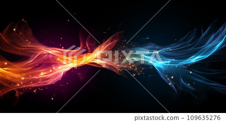 Abstract banner background design template on black background. Abstract banner background design template on black background. 109635276