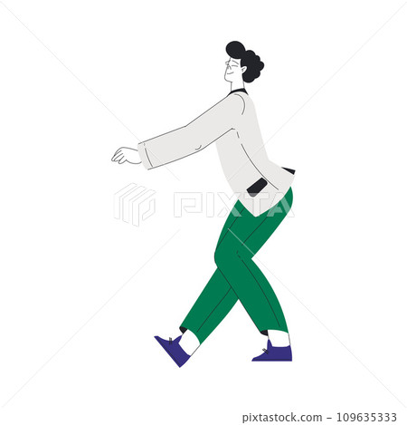 Man Character Dance Happily at Festive Party Vector Illustration Man Character Dance Happily at Festive Party Vector Illustration 109635333