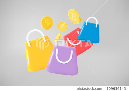 Online shopping concept. 3d vector illustration Online shopping concept. 3d vector illustration 109636143