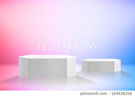 Showcase in 3d style. vector illustration for pruduct design 109636208