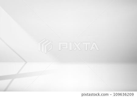 White interior with light of the window. Vector 3d illustration 109636209