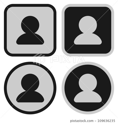 User icon set black User icon set black 109636235