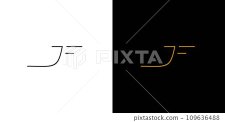 Modern and luxury JF initials logo design Modern and luxury JF initials logo design 109636488