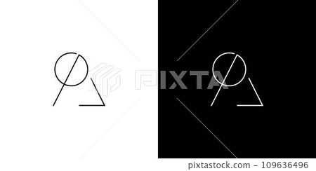 modern and unique letter OA initials logo design 109636496