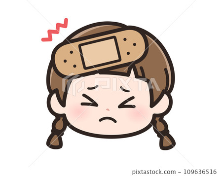 hurt girl face 109636516