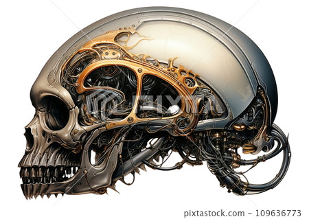 The side view of the skull looks abnormal. It was like an imaginary extraterrestrial creature. Take photos with no background to use in a fun alien anatomy book or edit the image and add what you want The side view of the skull looks abnormal. It was like an imaginary extraterrestrial creature. Take photos with no background to use in a fun alien anatomy book or edit the image and add what you want 109636773
