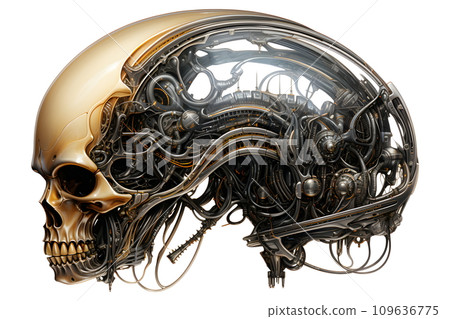 The side view of the skull looks abnormal. It was like an imaginary extraterrestrial creature. Take photos with no background to use in a fun alien anatomy book or edit the image and add what you want The side view of the skull looks abnormal. It was like an imaginary extraterrestrial creature. Take photos with no background to use in a fun alien anatomy book or edit the image and add what you want 109636775