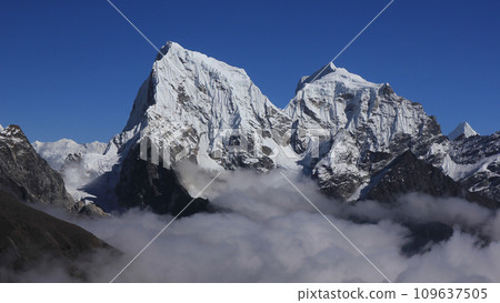 Majestic mountains Cholatse and Tobuche, Nepal. Majestic mountains Cholatse and Tobuche, Nepal. 109637505