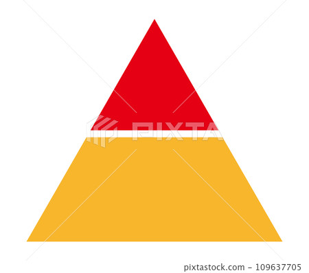 Pyramid hierarchy icon 2 steps Pyramid hierarchy icon 2 steps 109637705