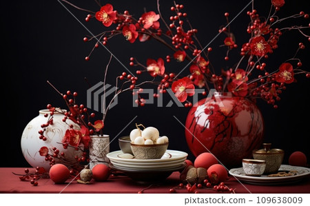 flowering number eight for st. valentine's day 109638009