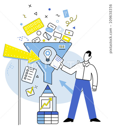 Market analysis vector illustration. The market analysis concept emphasizes importance understanding market trends and customer preferences A well defined marketing plan aligned with market analysis Market analysis vector illustration. The market analysis concept emphasizes importance understanding market trends and customer preferences A well defined marketing plan aligned with market analysis 109638356