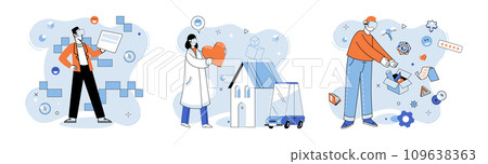 Digital asset vector illustration. The economy relies on management digital assets and financial systems support them The concept digital assets is reshaping traditional finance and economy models Digital asset vector illustration. The economy relies on management digital assets and financial systems support them The concept digital assets is reshaping traditional finance and economy models 109638363