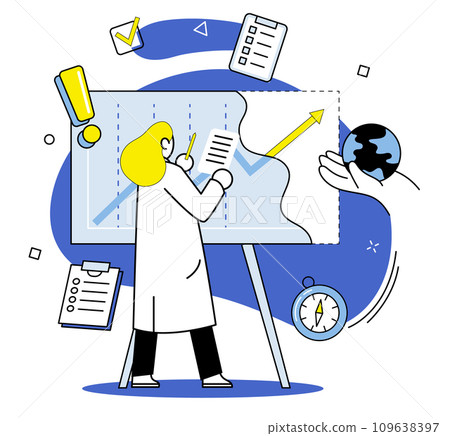 Predictive analytics vector illustration. Predictive analytics plays crucial role in analyzing financial data and predicting market movements The prediction future outcomes is key objective predictive Predictive analytics vector illustration. Predictive analytics plays crucial role in analyzing financial data and predicting market movements The prediction future outcomes is key objective predictive 109638397