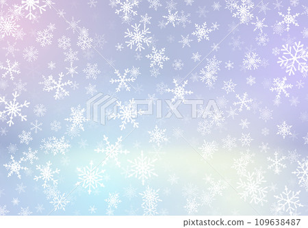 Christmas background with snow falling on the blurred background. Snowflakes, soaring on the soft background 109638487