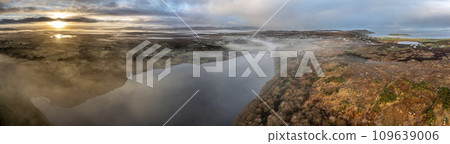 Aerial view of Bonny Glen by Portnoo in County Donegal - Ireland Aerial view of Bonny Glen by Portnoo in County Donegal - Ireland 109639006