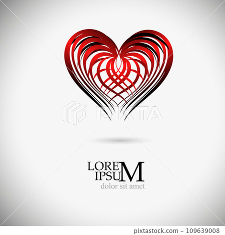 Graphic heart log. hand drawing. Not AI. sstkLOVE . Happy Valentine's Day. Vector illustration Graphic heart log. hand drawing. Not AI. sstkLOVE . Happy Valentine's Day. Vector illustration 109639008