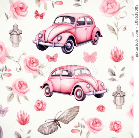 valentines day pink car valentines day pink car 109639095