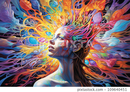 Seamless integration of mind and cognition, portraying intricate neural connections in a visually appealing and harmonious manner Seamless integration of mind and cognition, portraying intricate neural connections in a visually appealing and harmonious manner 109640451