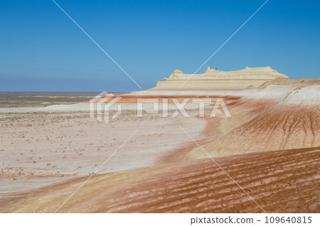 Kyzylkup rock strata landscape, Mangystau desert, Kazakhstan Kyzylkup rock strata landscape, Mangystau desert, Kazakhstan 109640815