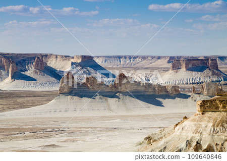 Bozzhira valley aerial view, Mangystau region, Kazakhstan Bozzhira valley aerial view, Mangystau region, Kazakhstan 109640846