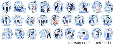 Help desk vector illustration. The help desk concept thrives on synergy technology, service, and professional consultation Online success is intertwined with support centers mission to aid and assist Help desk vector illustration. The help desk concept thrives on synergy technology, service, and professional consultation Online success is intertwined with support centers mission to aid and assist 109640913