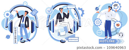 Help desk vector illustration. Assistance is just call away at help desk, where network solutions meet customer needs The help desk concept thrives on synergy technology, service, and professional Help desk vector illustration. Assistance is just call away at help desk, where network solutions meet customer needs The help desk concept thrives on synergy technology, service, and professional 109640963