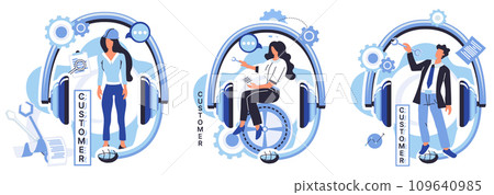 Client support vector illustration. Customer service thrives on effective client support, creating harmonious online experience The organizations commitment to client support reflects in its seamless Client support vector illustration. Customer service thrives on effective client support, creating harmonious online experience The organizations commitment to client support reflects in its seamless 109640985