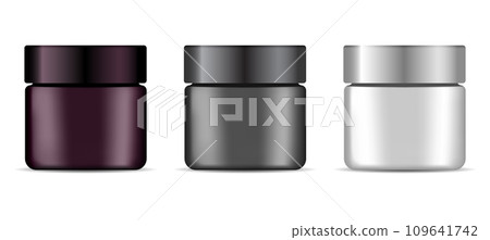 Cosmetic jar mock up. Plastic cream container, vector Cosmetic jar mock up. Plastic cream container, vector 109641742